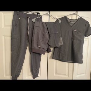 Two sets of graphite figs